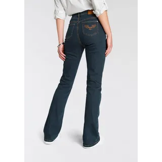 Arizona Bootcut-Jeans »Comfort-Fit«, ausgestellte Beinform, mit Eingrifftaschen, High-Waist, Gr. 38 N-Gr, dark blue, , 132287-38 N-Gr