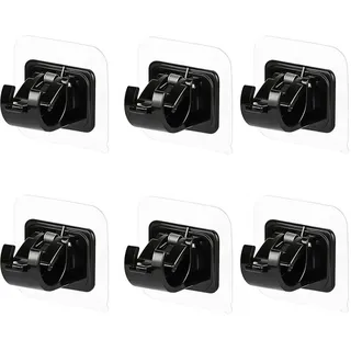 ZHIQIN 6 Stück Selbstklebende Gardinen Stangen Halterung Gardinenstange Ohne Bohren Gardinenstange Halterung Wand Halterungen Vorhang Haken Halter zum Aufhängen von Vorhängen oder Handtuchstangen(A)