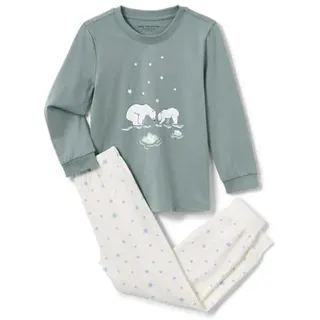 Tchibo - Kinder-Pyjama »Glow in the dark« - Silber - Kinder - Gr.: 134/140 - grün - 134/140