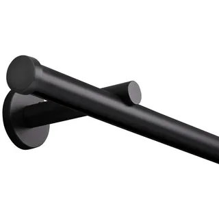 deco-raum Vorhangstange Kappe 1-läufig Ø 20 mm 260 cm Schwarz