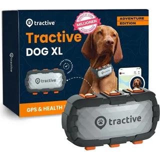 tractive GPS Tracker Hund - XL Adventure | Bissfestes Glasfasergehäuse | Bis zu 1 Monat Akku | Marktführer | Weltweite Live-Ortung | Weglaufalarm | Aktivitätstracking & Gesundheitswarnungen