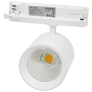 LED line Lumicanto Schienenlicht 12-42w Einstellbar Ip20 Schutzart CCT Einstellbare Farben 3000-6000k 3 Phasen, Weiß