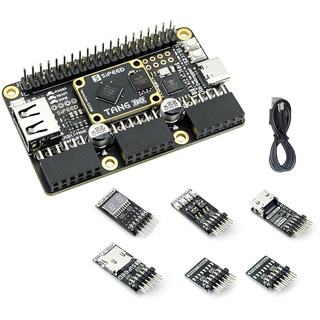 Sipeed Tang Primer 25K GW5A FPGA Entwicklungsboard, Linux RISCV Single Board Computer, mit MIPI 2.5Gbps Ethernet PMOD Port für FPGA Ausbildung, unterstützt SDRAM HDMI Kamera Module (PMOD Bundle)