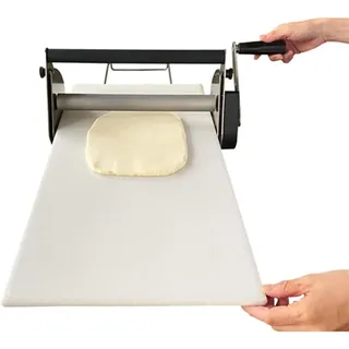 Faltbare Teigausrollmaschine – Manuelle Teigausrollmaschine mit einstellbarer Teigstärke, Ausrollbrett für Pizza, Croissants, Gebäck und Fondant, Tischgerät,Rs201