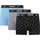 Boxershorts 3er Pack Schwarz/Grau/Blau M