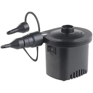 infactory Elektrische Pumpe: Akku-Luftpumpe mit 3 Ventil-Aufsätzen und USB-Ladekabel, 200 l/Min. (Akku Luftpumpe für Schlauchboot, Elektrische, Solar)