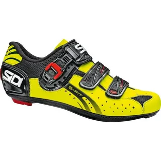 Sidi Genius 5 Fit Carbon Rennradschuhe Schwarz Gelb Fluoreszierend Gr. 39 (24 cm Sohle)
