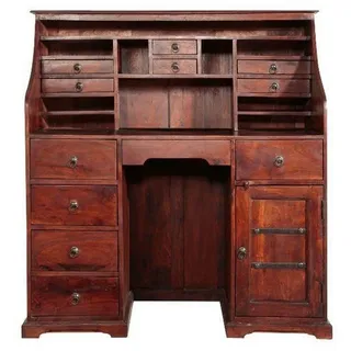 MASSIVMOEBEL24.DE Sekretär Akazie 128x58x138 nougat lackiert OXFORD #516