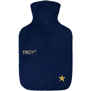 TROY – die sichere Wärmflasche – 2x so lange warm – schneller auf Wohlfühltemperatur – wird nicht zu heiß – TV-Bekannt aus VOX-Gründer-Show „Höhle der Löwen“ (Classic: navy-gold)