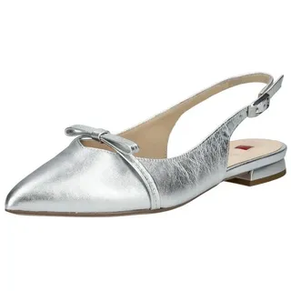 HÖGL Leder-Slingballerinas in silber, | Gr.: 38,5