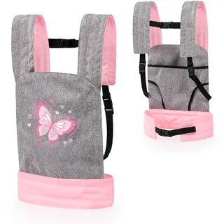 Bayer Puppentrage EasyCarry grau rosa Schmetterling 62233AA