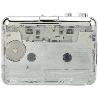 PUSOKEI Kassettenspieler UKW Radio, Tragbarer Stereo Audio Musikkassettenspieler, USB Kassetten zu MP3 Konverter mit Kopfhörer, 2 AA Batterien oder USB Stromversorgung, 3,5 mm Kopfhöreranschluss