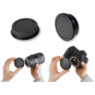 Lens-Aid Set Gehäusedeckel + Objektivdeckel (hinten) passend für Leica, Panasonic Kamera Body und Objektiv mit L Mount Bajonett