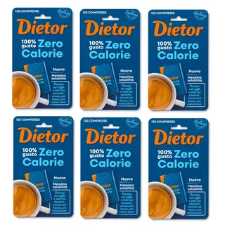 6x My Dietor Compresse Süßstoff Italienisch 0 kcal 120 Tabletten