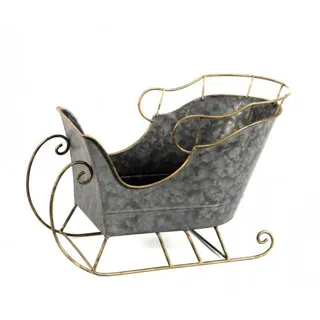 Deko Schlitten Metall zink Weihnachtsdeko Weihnachtsschlitten 35x18x22 cm *80572