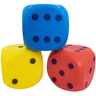 IDENA Softwürfel 3-fach sortiert Blau/Gelb/Rot
