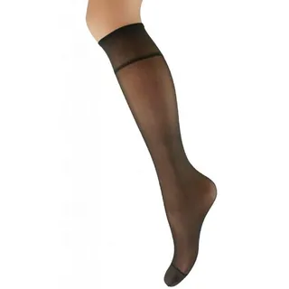 Aurellie Strümpfe 2er Pack Kniestrümpfe: Elegante Lycra-Kniesocken 60 DEN Onesize (2-Paar) grau