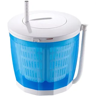 Qcbuegof Tragbarer manueller Wäschetrockner und Schleudertrockner, Handkurbel-betriebene Waschmaschine für Camping, Reisen, Wohnungen