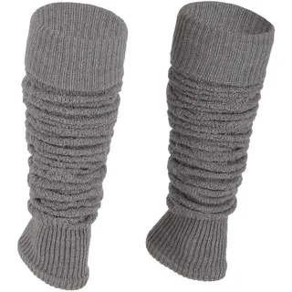 Ateena Damen Grau Wolle Winter Stulpen Damen-Gamaschen für Tanz, Ballett, klobige Stiefelmanschetten in Einheitsgröße - Einheitsgröße