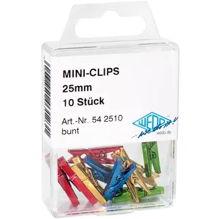 Wedo Kunststoff-Dekoklammern mehrfarbig Mini-Clips 10 St.