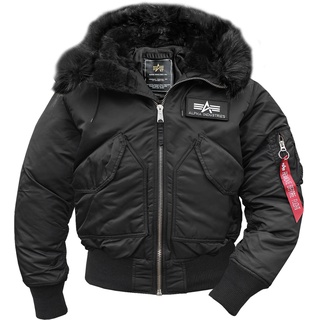 Alpha Industries CWU Hooded Fliegerjacke black/black, Größe XL