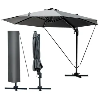 Brast Alu Ampelschirm Ø360cm Grau