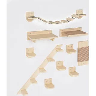 QLS Kletterwand Katzen Wandliege Katzenliege Katzenbett Katzenregal Wandmontage XXL 9965