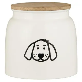 ib laursen Dose für Hundefutter mit Holzdeckel weiß 04897-11