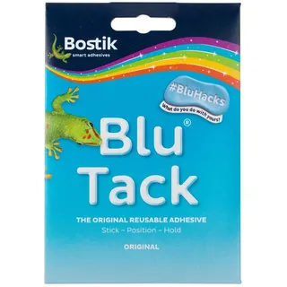 Bostik Gmbh BOSTIK Blu Tack Hellblau – Dauerplastische Wiederverwendbare Klebemasse, Zuverlässige und Wiederablösbare Fixierung, 46g