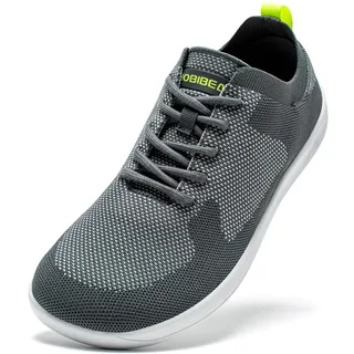 HOBIBEAR Damen Barfußschuhe Herren Breite Zehenbox Trailrunning Mesh Sneakers Atmungsaktiv Bequem Nullabsatzsohle Minimalistisch für Outdoor Freizeit Alltag Fitnessstudio Reisen und Gehen - 42 EU Weit