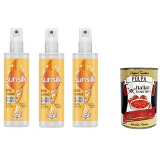 3x Sunsilk Olio Spray Morbidi e Luminosi Ölsprays 150ml+Italian Polpa 400g