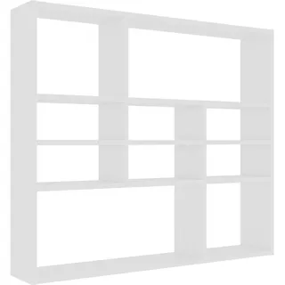 vidaXL Wandregal 90 x 16 x 78 cm Weiß