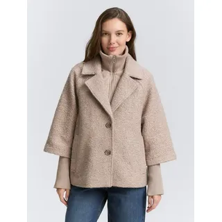 Tom Tailor Damen 1046602 Jacke, 38230-Boucle Beige Melange, L