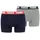 Basic Boxershorts blue/grey melange XXL 2er Pack