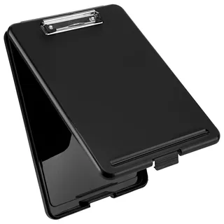 Laufer Läufer Klemmbrett mit Aufbewahrungsfach, schwarz