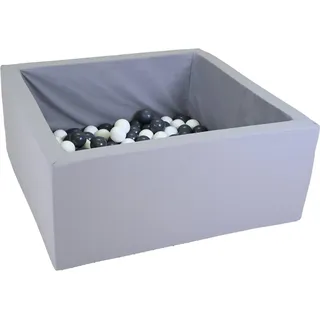 Knorrtoys® Bällebad Soft, Grey, eckig mit 100 Bällen Grey/white; Made in Europe grau