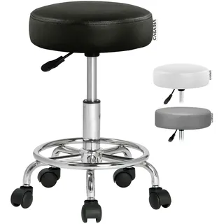 CASARIA Rollhocker schwarz/silber