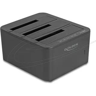 DeLock USB Dockingstation für 3 x SATA HDD SSD mit 1 2 Klon Funktion 64332 - Copy- / Dockstation 3x 2,5 3,5 Zoll