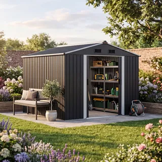 Gardebruk GARDEBRUK® XXL Metall Gerätehaus 5m2 mit Fundament
