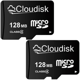 Cloudisk Micro SD-Karte mit Kleiner Kapazität, 2 Stück, 128 MB (Nicht GB) mit MicroSD-Adapter, MicroSD-Speicherkarte für kleine Datendateien, Werbung oder Verkaufsförderung (zu klein für alle Videos)