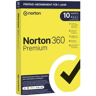 NortonLifeLock Norton 360 Premium 75 GB Cloud-Backup 10 Geräte 1 Jahr ESD DE Win Mac Android iOS