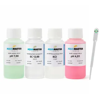 Weedness Aqua Master Kalibrierlösung Set - pH Elektrode EC-Messgerät Reinigung Wert Kalibrierlösung Lösung Puffer Set Flüssigkeit Grow Anbau