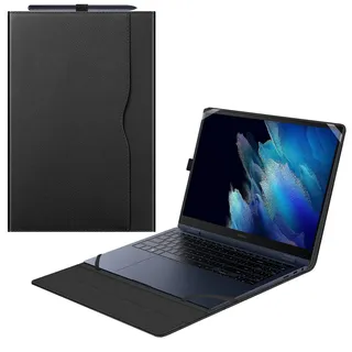 Fintie Hülle für 15.6 Zoll Samsung Galaxy Book 5 360,Galaxy Book 4/Book4 Edge - Premium Folio Schutzhülle mit Dokumentschlitze, Schwarz