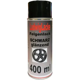 LudwigLacke Felgenlack schwarz glänzend Spraydose 400ml