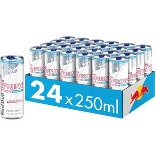 Red Bull NEU: Red Bull Energy Drink Spring Edition Sugarfree, Kirsche-Sakura, 24 x 250ml EINWEG