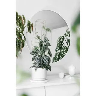 Mirrors and More Dekospiegel Mila rund Metallrahmen weiß