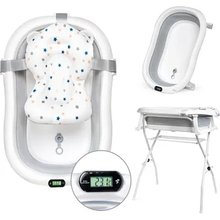 moovkee Babybadewanne mit Gestell 80cm - Grau