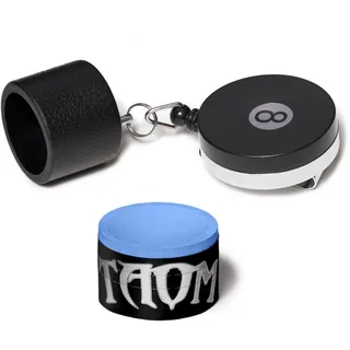 TAOM V10 Billard Pool Queue Premium Kreide blau - mit einziehbarem Kreidehalter
