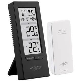 Infactory Digitale Temperaturstation Schwarz