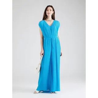 Comma Jumpsuit (1-tlg) Plissee blau 44